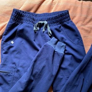 Navy figs scrubs high waisted Zamora jogger s petite